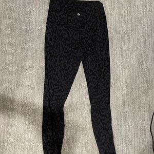 Lulu lemon high waisted align legging black print